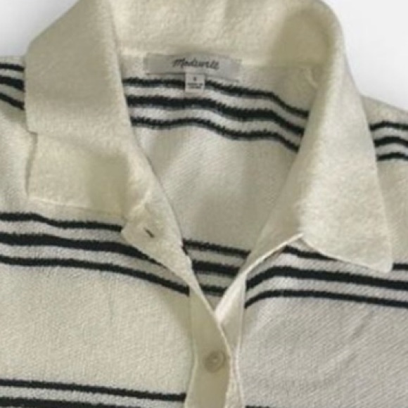Madewell Cream with black Striped Button Down Shirt - Picture 5 of 5